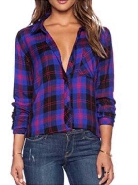 Rails Hunter Button Down  Shirt  Red Blue Black XS